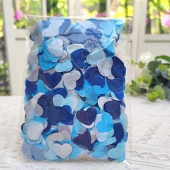 6000 PCS Blue Silver Tissue Paper Heart Confetti Wedding Engagement Decor