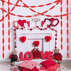 8 Rolls Red Crepe Paper Streamers Christmas Party Photo Booth Backdrop 656FT