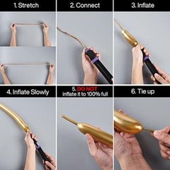 PartyWoo Metallic Twisting Balloons, 50 pcs Long Balloons 260Q Modelling