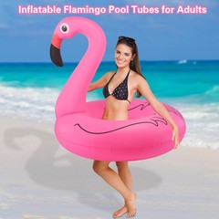 42 Inch Flamingo Inflatable Pool Float Swim Ring Blow Up Water Float