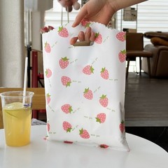 100pcs Floral Gift Bags Plastic Party Favor Bags Reusable Shopping Tote Handbags