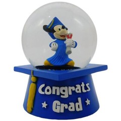 Mickey Graduation Water Globe