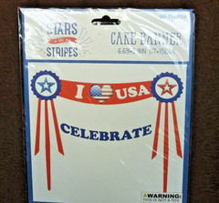 Holiday Patriotic July 4th Paper Lantern and Cake Banner Set
