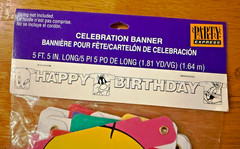 Vintage LOONEY TUNES BUGS BUNNY Happy Birthday Banners Lot of 5 1996 Party
