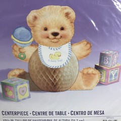 Party express Hallmark 12 1/2” centerpiece bear baby boy (bin-o)