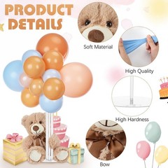 Poen 133 Pcs/6 Set Bear Baby Shower Party Decorations Table Centerpieces Include