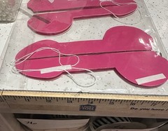4 Piece Honeycomb Pink Penis Decor Bachelorette Party Bridal Shower Hanging