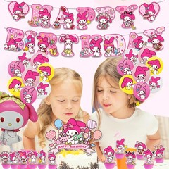 Melody Birthday Party Decorations, Kawaii Cartoon Party Supplies with Banner,…