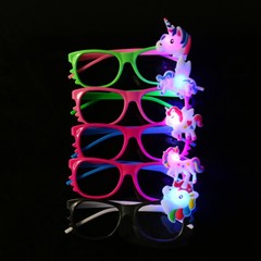 12 LED Unicorn Glasses Light Up Sunglass Flashing Unicorn Party Favors