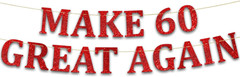 Pre-Strung Funny 60Th Birthday Party Red Banner – Funny 60Th Birthday and Annive