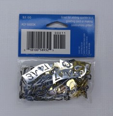 American Greetings Confetti Love Hearts Silver & Gold Valentine’s Day Table Deco