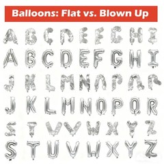 98 Pcs Silver Letter Balloons, Custom 3 Set A-Z Set for Personalizing Names &…