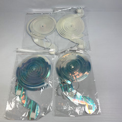 Pack of 4 – Iridescent Hanging Swirl Shinny Holographic Ceiling Decorations Mult