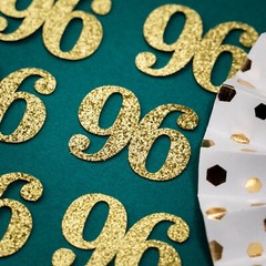 96th Birthday Decorations Glitter Confetti Age Number Party Favors (SET of 50)