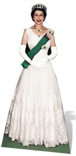 Queen Elizabeth II 1956 Coronation Cardboard Cutout Platinum Jubilee 181cm Tall