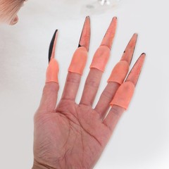 11Pcs Halloween Decorative Zombie Fingernail Finger Trick Prop Witch Nose