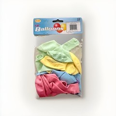 #2 Globos De 15 Pcs Balloons Multicolor Colores Pasteles de 12 Pulgadas