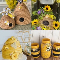 Vibrant 50 Pcs Bumble Bee Craft Set – Delightful Decor for Parties and Events