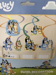 Bluey Party Decorations Bluey Kid Birthday Swirl Decorations and party loot bags