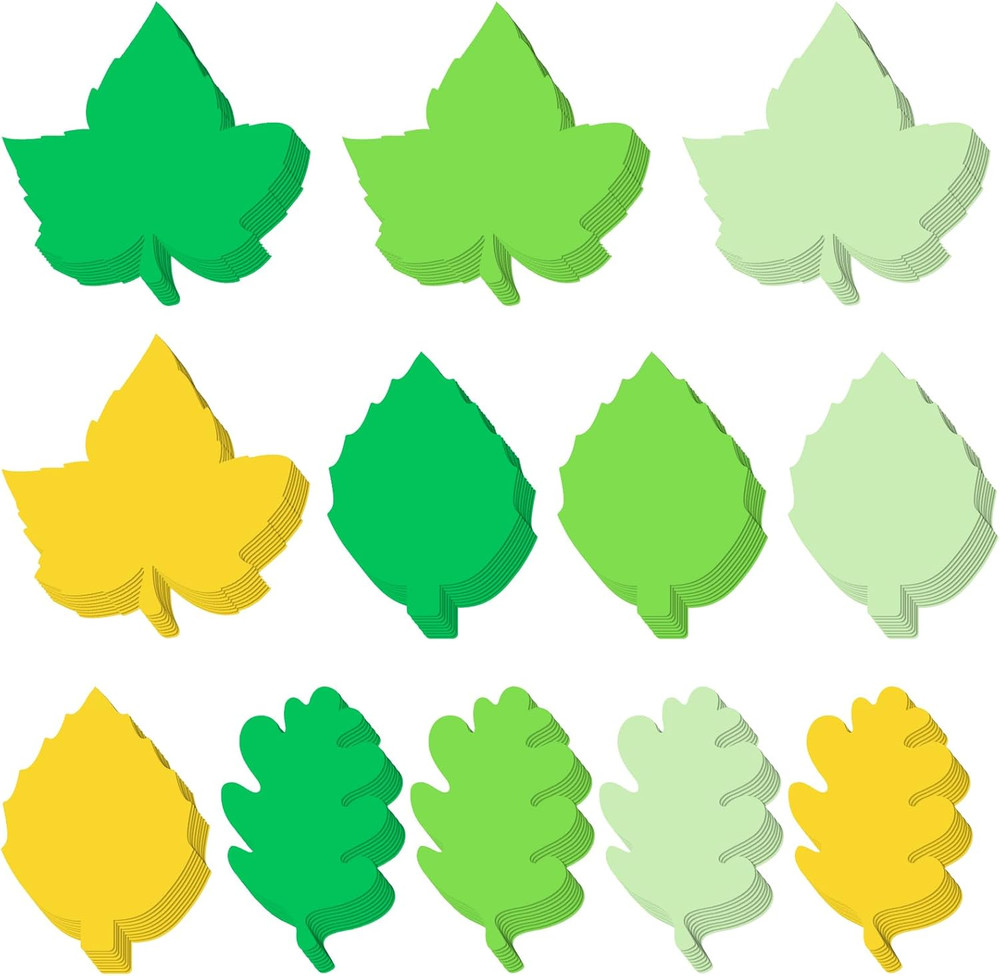 108 Pcs Summer Paper Leaf Cutouts for Bulletin Board Decor 3.5 Inch Paper Lea…