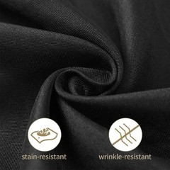Ascoza 2pack 120 Inch Black Round Tablecloth in Polyester Fabric for Wedding/…