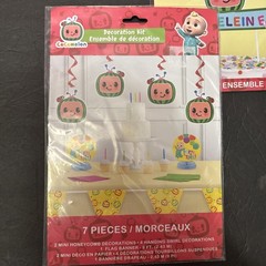 Cocomelon Happy Birthday Party Decorations Supplies lot cake topper backdrop etc