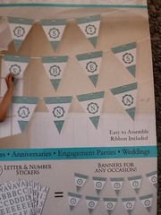 Festive Personalized Pennant Banner Wedding Party Décoration Teal Any Message