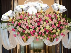 4pcs Diamond Engagement Ring Mylar Balloons, Marriage Engagement and Wedding Bri