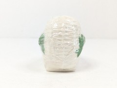 Ceramic Pottery Baby Bassinet Basket Crib White Green Boy Planter 3″x2″x2.5″ New