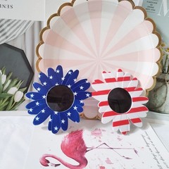 American Flag Glasses 8pcs, Fourth 4th of July Party Accessories, USA Veteran…