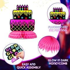 9 Pcs Neon Centerpieces for Table Glow in Dark Party Decorations, Glow Under …