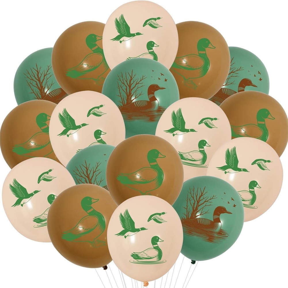 Sursurprise Duck Hunting Party Decorations 36Pcs Mallard Duck Balloons 12 Inc…