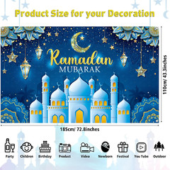 Ramadan Mubarak Decorations Backdrop Banner Muslim Ramadan Kareem Background …