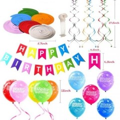 Happy Birthday Decorations Kit 66 pieces
