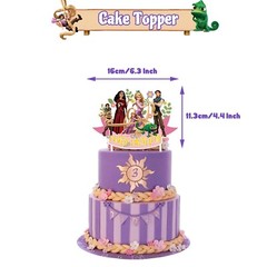 Rapunzel Tangled Theme Birthday Party Supplies Balloon Banner Cake Toppers