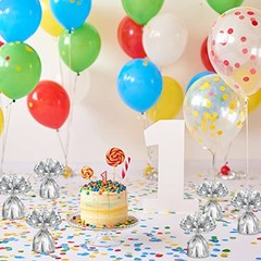 36 Pcs Metallic Balloon Weights Set Heavy Solid Metallic Anchor Balloon Silver