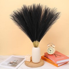 Ptwola 30pcs Black Pampas Grass Decor 17.7 17.72 x 2.36 x 0.12 inches,