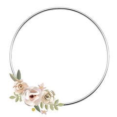 6 Pcs Dream Catcher Rings, Silver Metal Floral Hoops, Metal Rings for Crafts,…