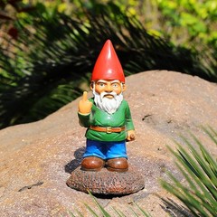 Resin Garden Gnome Statue with Humorous Design for Indoor Outdoor Decor