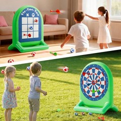 Kids Inflatable Tic-Tac-Toe Pool Toy, Fun Swimming Pool Soft Ball Toss Game, …