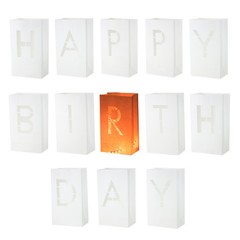 White Paper Luminary Bags Birthday Flame Resistant Candle Bags