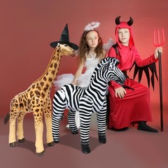 Jet Creations Safari 3 Pack Giraffe, Horse, Elephant for Party Decoration Fun