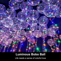 10Pack LED Light Up BoBo Balloons 20 Inch Wedding Birthday Christmas Party Decor