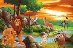 Lion King Simba Backdrop Happy Birthday Banner Baby Shower Photo Background