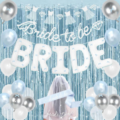 Blue Bachelorette Party Decorations, Bride to Be Bridal Shower Decorations, Brid