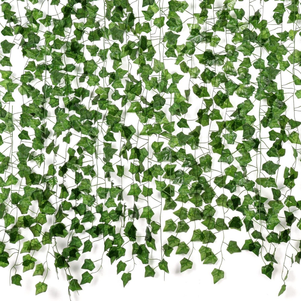 Fake Vines for Room Decor(12 Pack 84 Feet) Aesthetic 84FT 12PCS Vines, Green