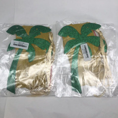 Gold Glitter Hawaii Beaches Banner Hawaii Beaches Coconut Tree Banner 2pc *READ