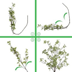 2 pcs Artificial Greenery Stems, 41.3’’ Tall Fake Plants Branches 2Pcs, Green
