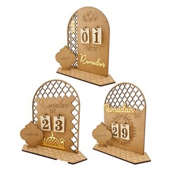 Countdown Calendar Ramadan Decoration Islamic Muslim Festival DIY Ornament JQ