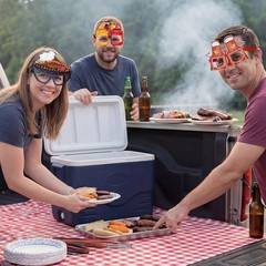 36 Pcs BBQ Party Decorations Eyeglasses Barbecue Themed Paper Glasses Decor B…